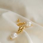 Earrings Camélia (gold palted)