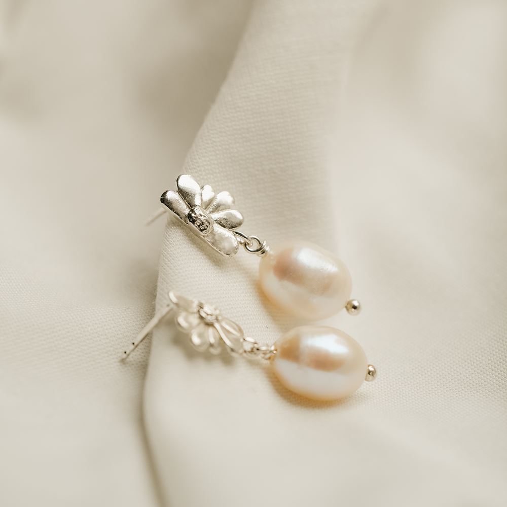 Earrings Camélia (silver 925)