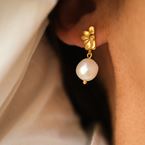 Earrings Camélia (silver 925)