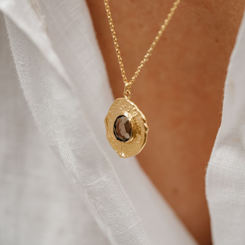 Necklace Aura - Grounding (gold plated)