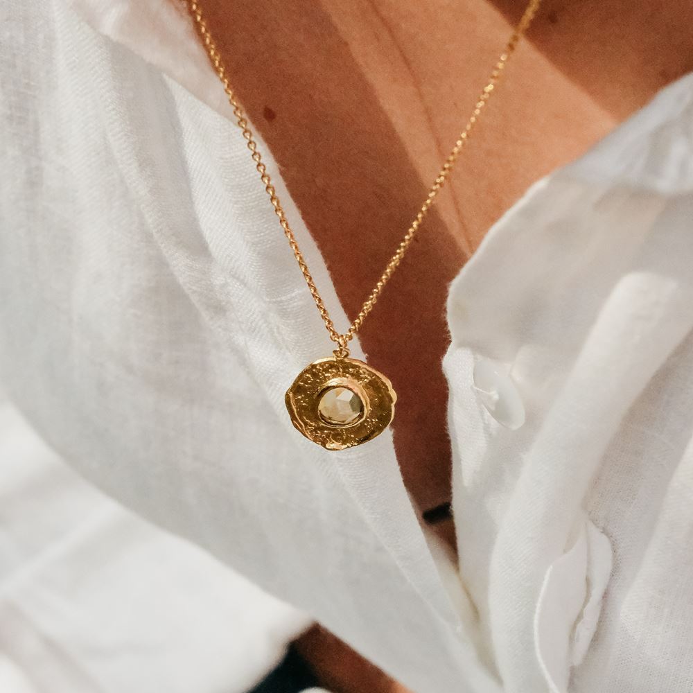 Necklace Aura - Happiness (gold plated)