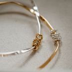 Bangle bracelet "La reconnaissante" (gold plated)