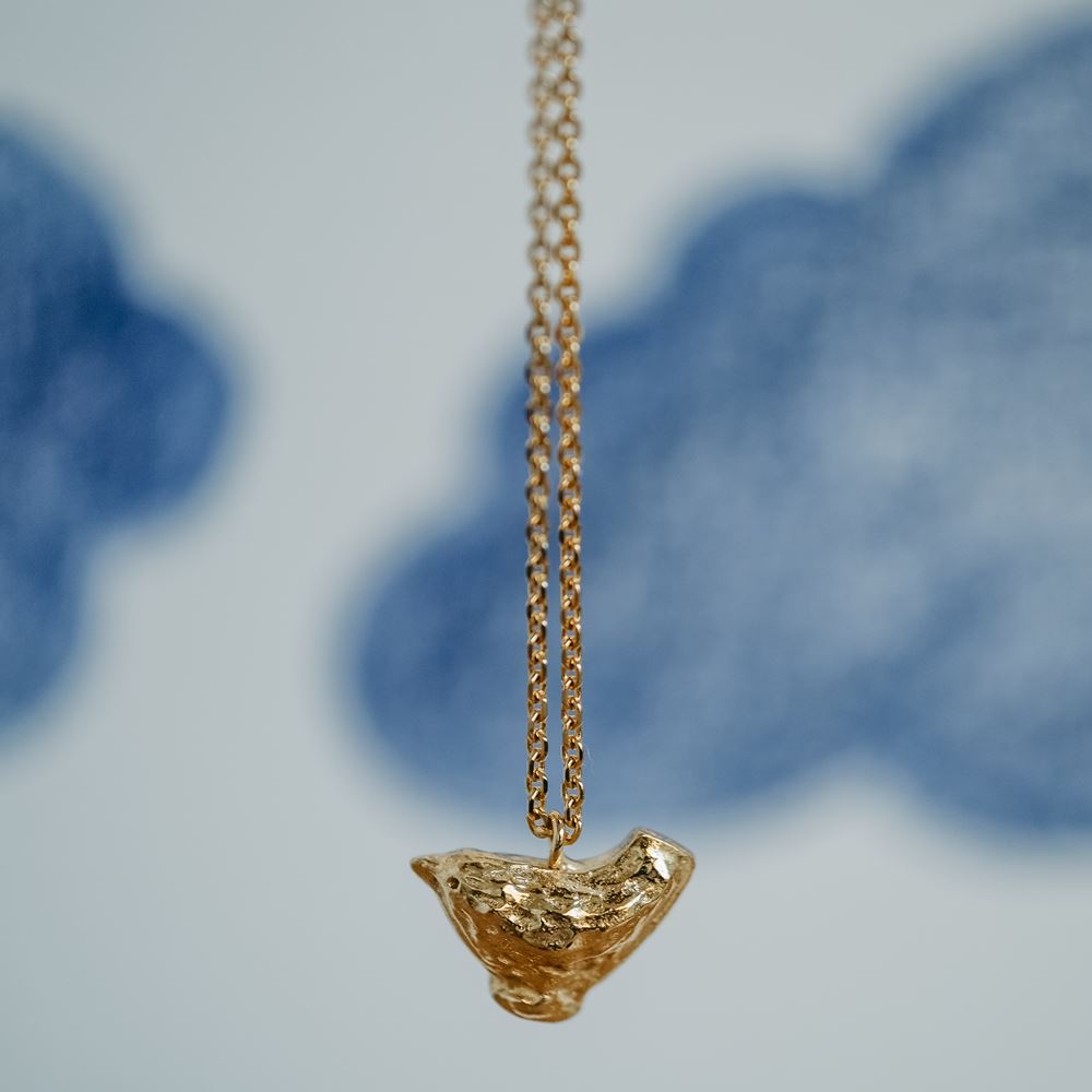 Necklace "young soul" - Bird (gold plated)