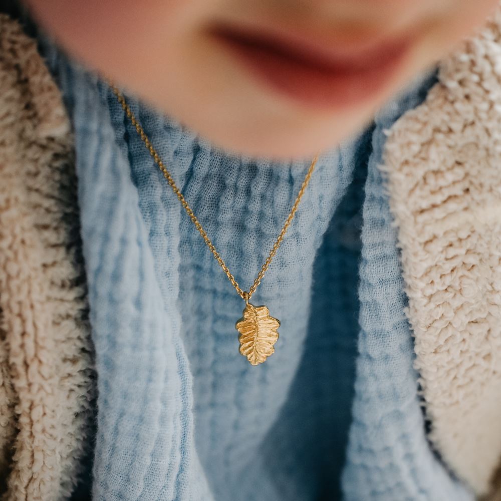 Necklace "young soul" - Leaf (gold plated)