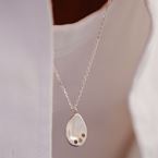 Necklace "Tribe" - 3 stones (silver 925)