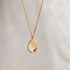 Necklace "Tribe" - 2 stones (gold plated)