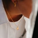 Necklace "Tribe" - 2 stones (gold plated)