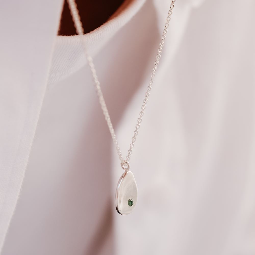 Necklace "Tribe" - 1 stone (silver 925)