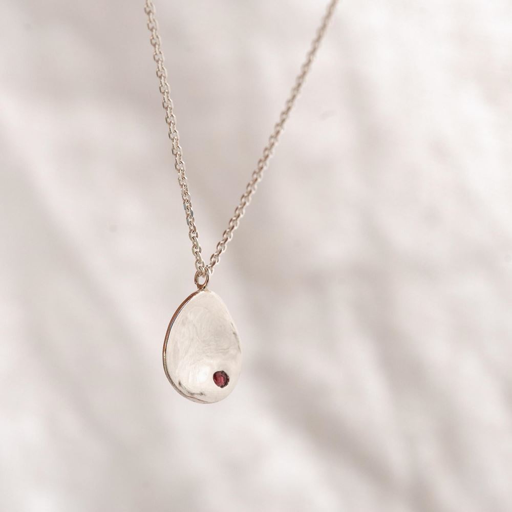 Necklace "Tribe" - 1 stone (silver 925)