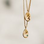 Necklace "Tribe" - 1 stone (gold plated)