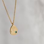 Necklace "Tribe" - 1 stone (18k gold)