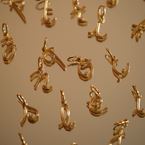 Hanger "Alphabet" (gold plated)