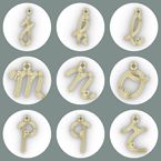 Hanger "Alphabet" (gold plated)