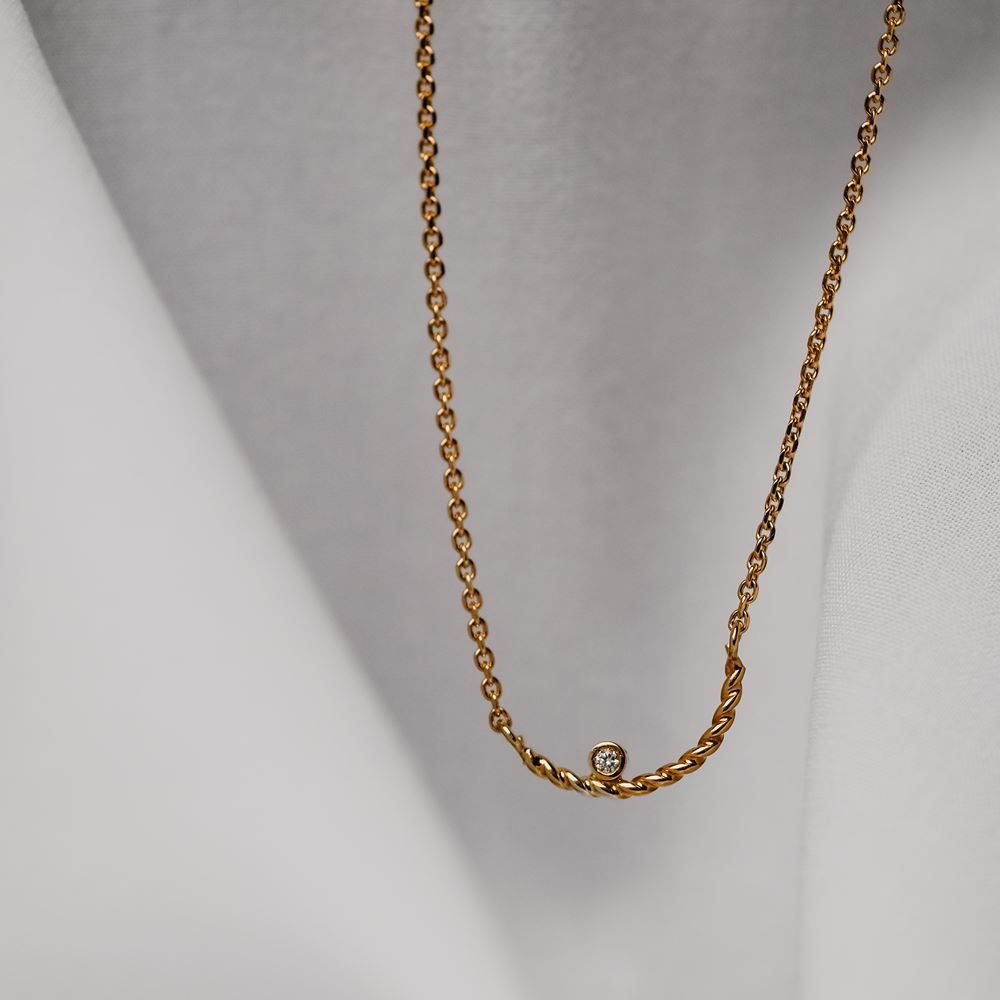 Necklace "La funambule" (gold plated)
