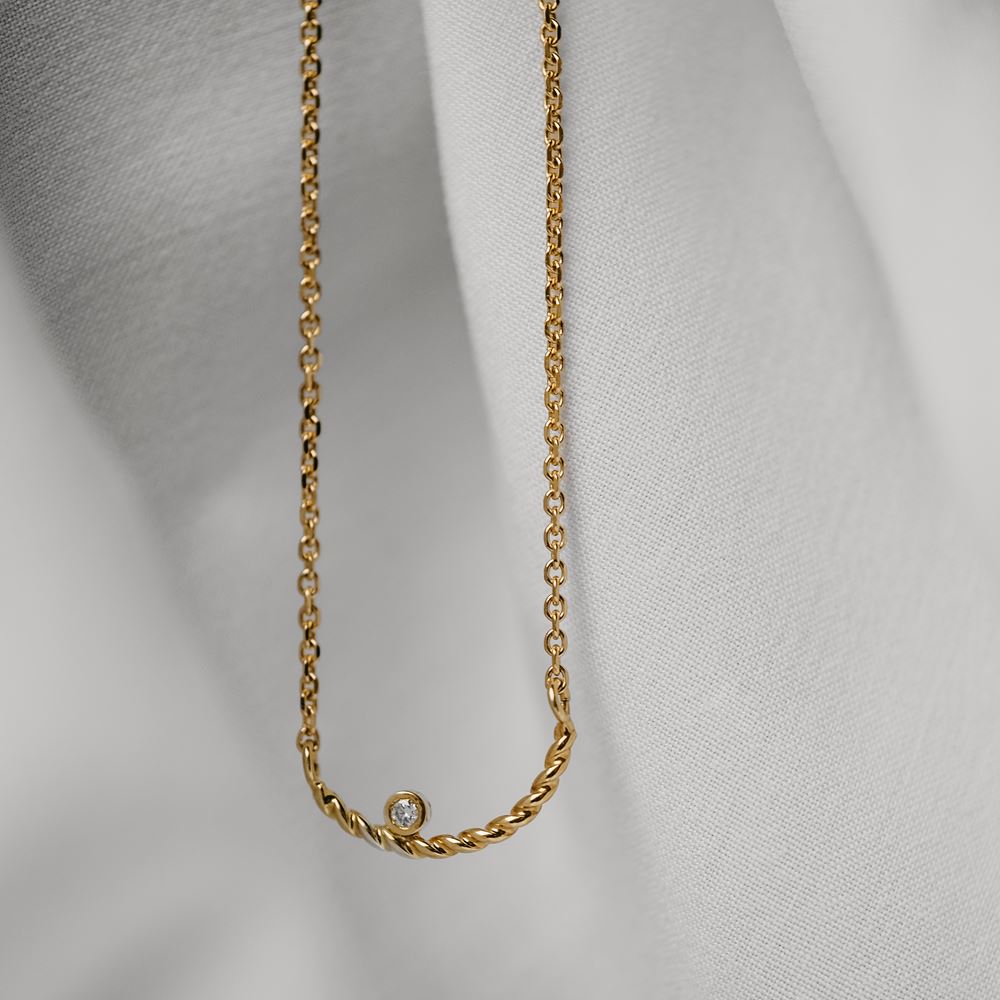 Necklace "La funambule" (gold plated)