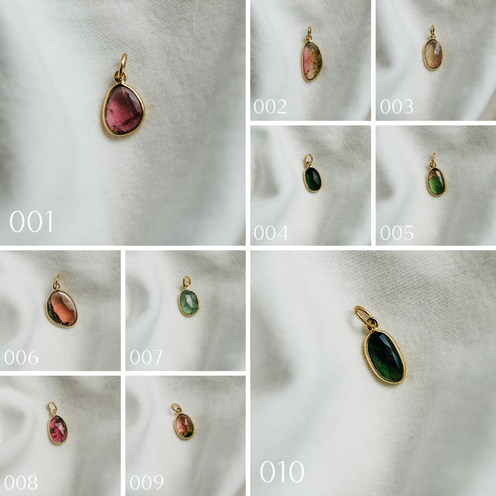 Pendant "La Singulière" tourmaline - pièce unique (18k gold)