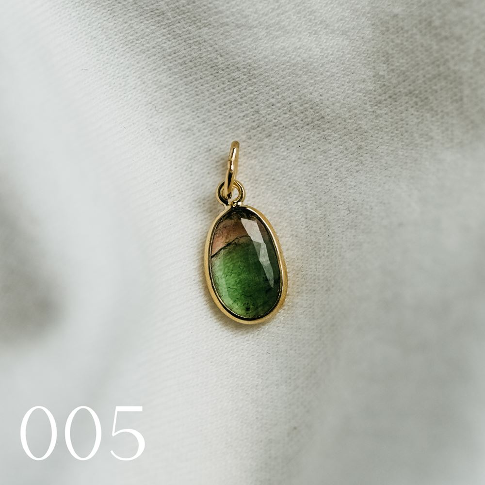Pendant "La Singulière" tourmaline - pièce unique (18k gold)