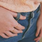 Ring Chevron "Fée Clochette" (18 ct gold)