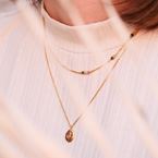 Short necklace "Grandmother Willow" (gold plated)