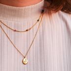 Short necklace "Grandmother Willow" (gold plated)