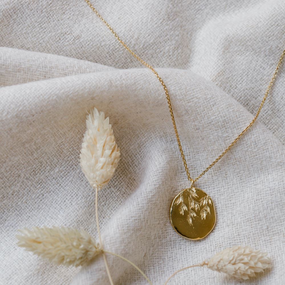 Long necklace "Grandmother Willow" (gold plated)