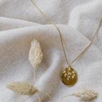 Long necklace "Grandmother Willow" (18k gold)