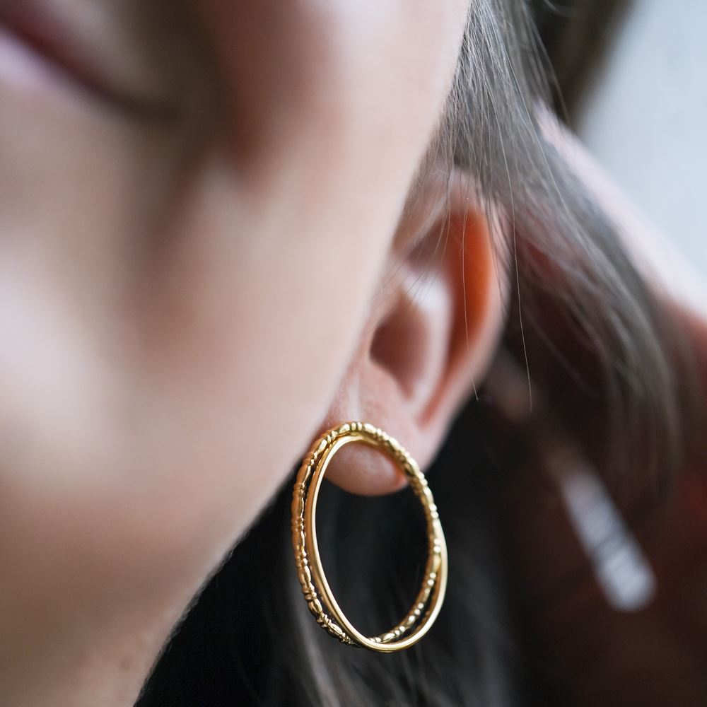 Earrings Marie-Lou (gold plated)