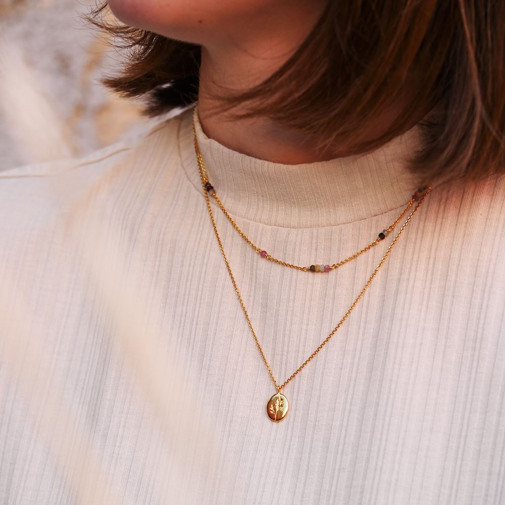 Short necklace "Grandmother Willow" (18k gold)