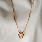 Short necklace "Soleil" (18ct gold)