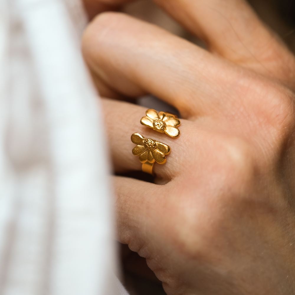 Ring Flora (verguld)
