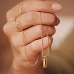 Collier "La Messagère" (plaqué or)