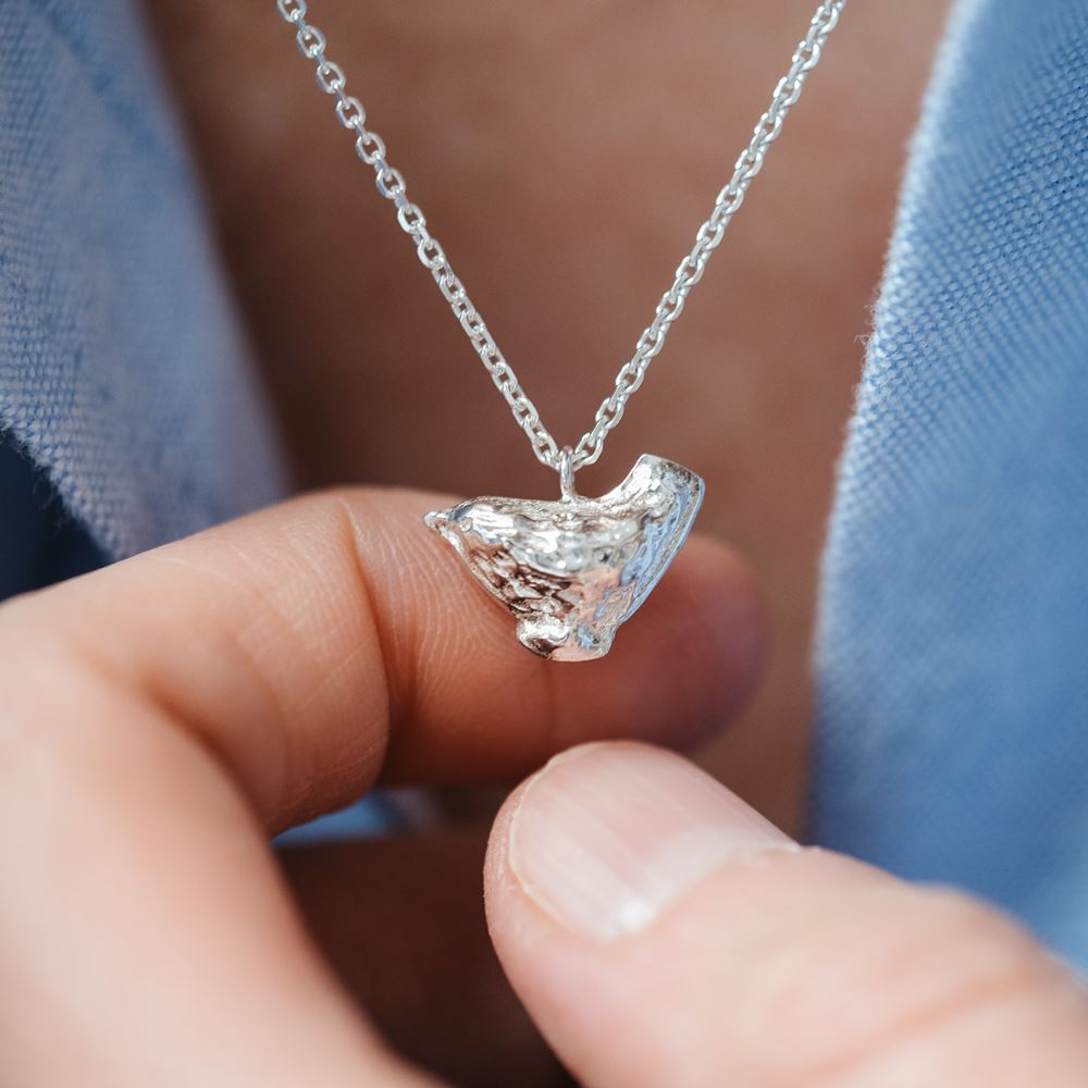 Halsketting "speelse ziel" - Vogel (zilver 925)