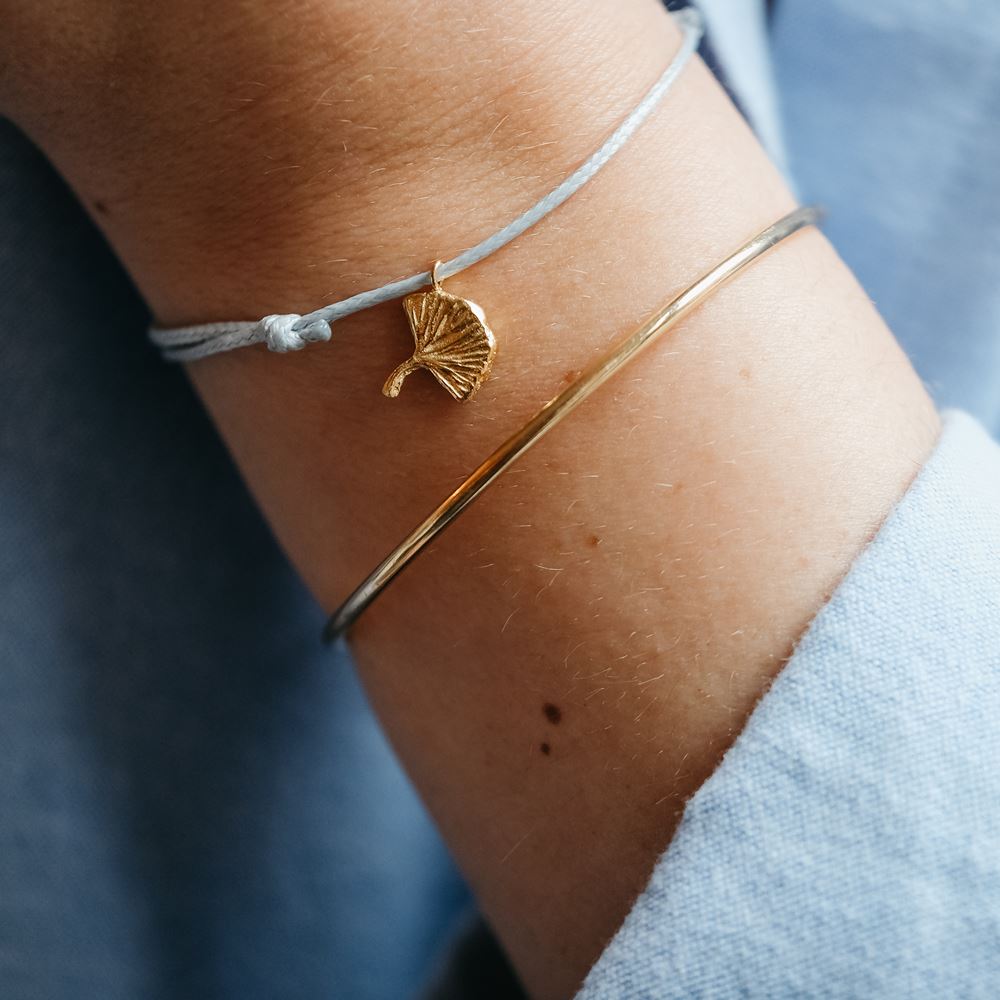 Bracelet "âme d'enfant" - Ginkgo (plaqué or)