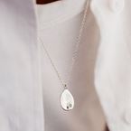 Halsketting "Clan" - 2 steentjes (zilver 925)