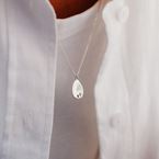 Halsketting "Clan" - 2 steentjes (zilver 925)