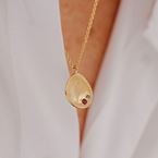 Collier "Tribu" - 2 pierres (or 18k)