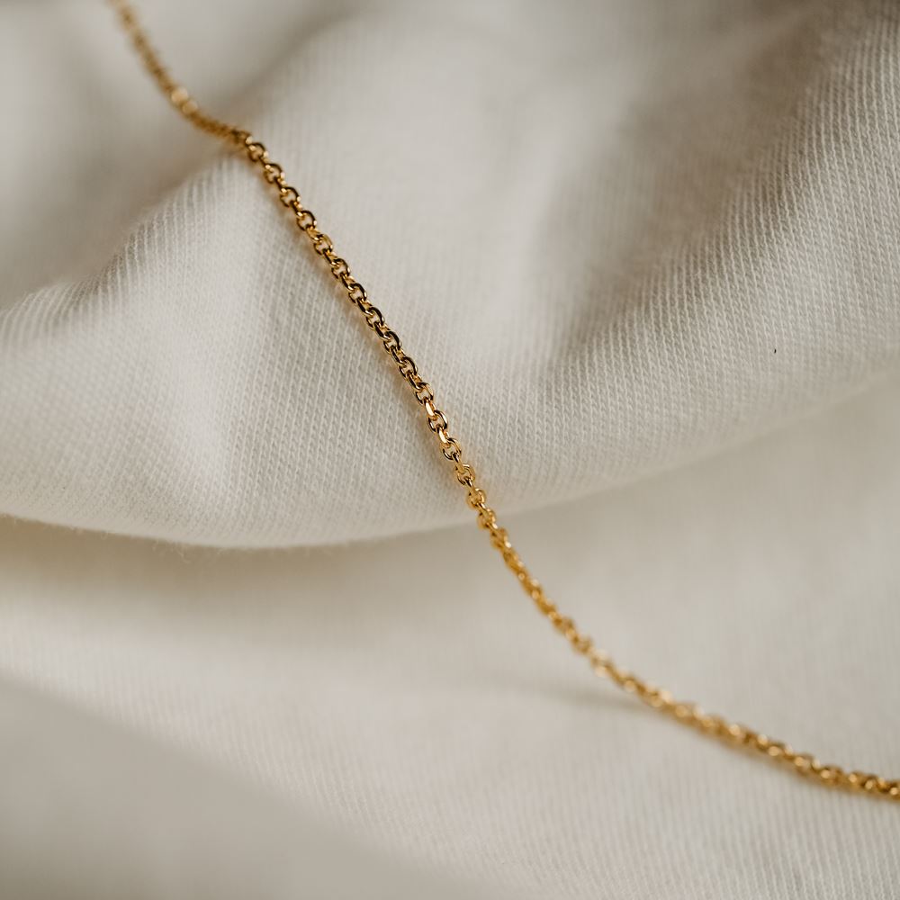 Eenvoudige halsketting (18k geelgoud)