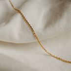 Eenvoudige halsketting (18k geelgoud)