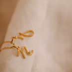 Pendentif "L'alphabet" (plaqué or)