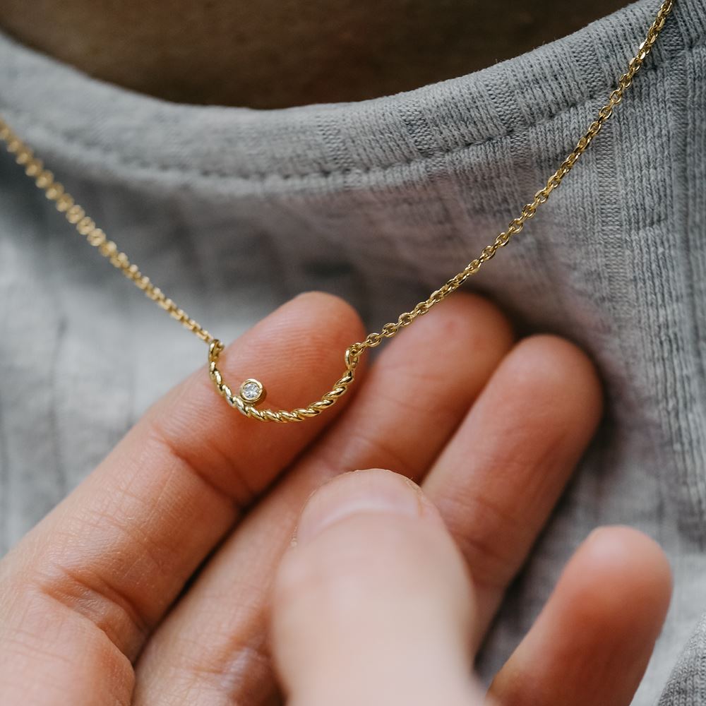 Halsketting "La funambule" (18k goud)