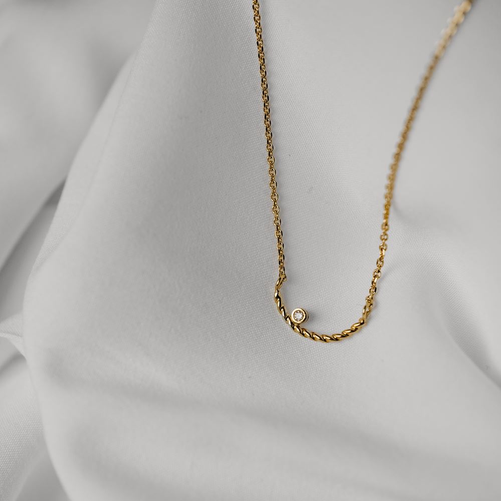 Halsketting "La funambule" (18k goud)