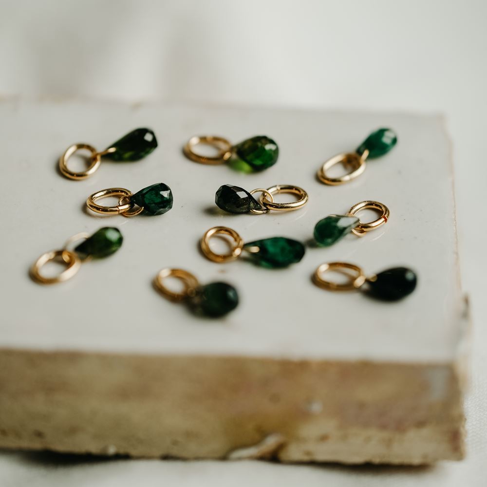 Tourmaline verte (montée sur anneau)