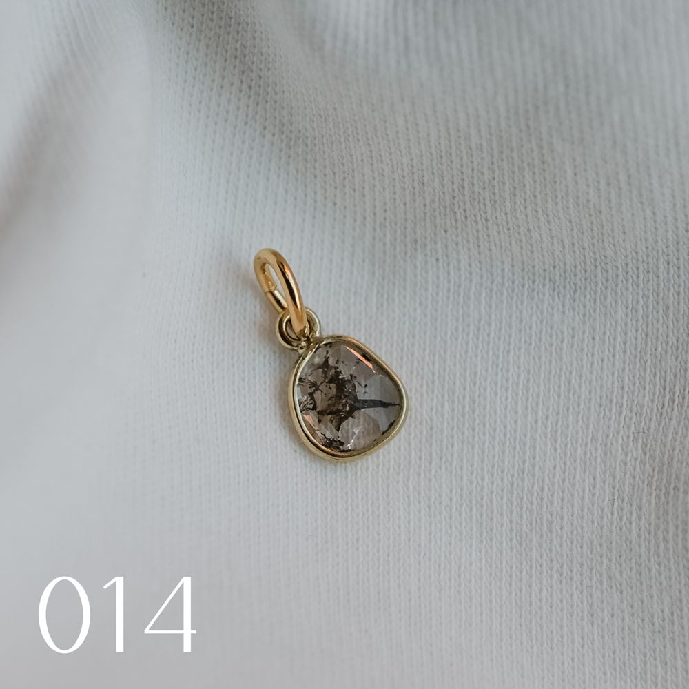 Hangertje "La Singulière" diamant - pièce unique (18k goud)