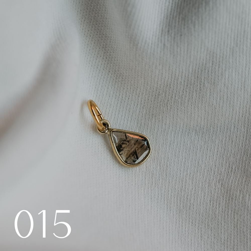 Hangertje "La Singulière" diamant - pièce unique (18k goud)