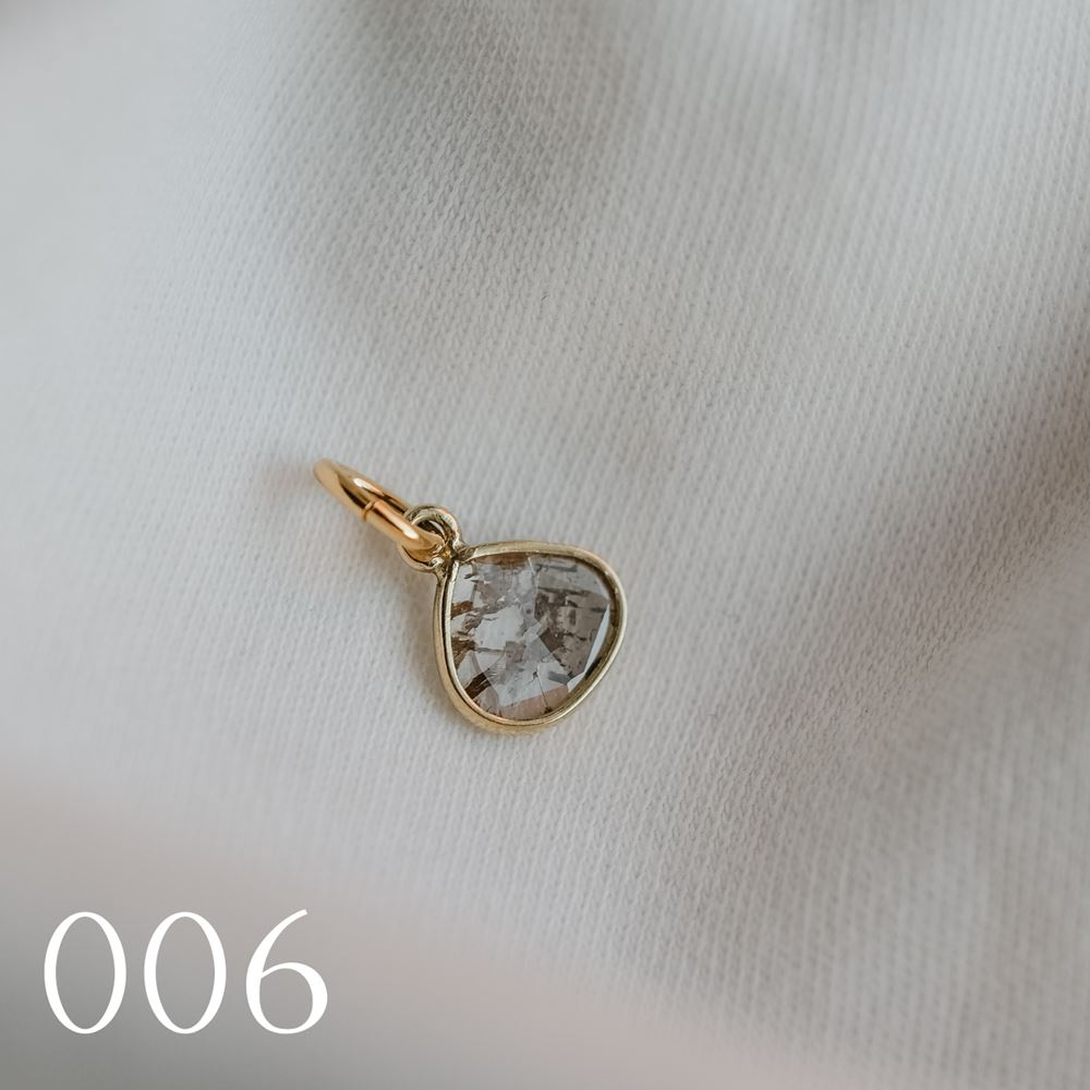 Hangertje "La Singulière" diamant - pièce unique (18k goud)