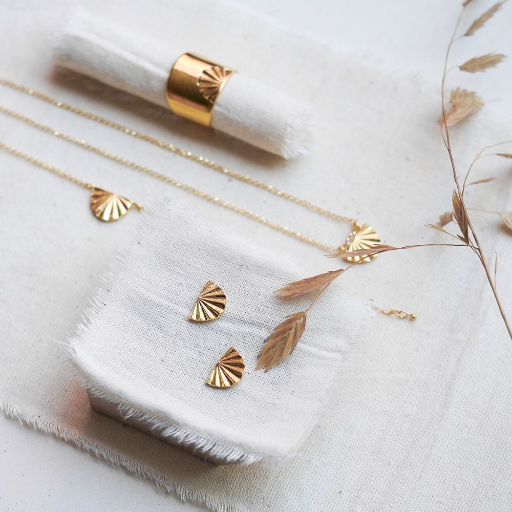 Boucles d'oreilles Céleste (plaqué or)