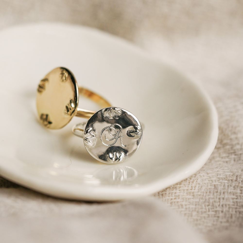 Bague "Empreinte" (plaqué or)