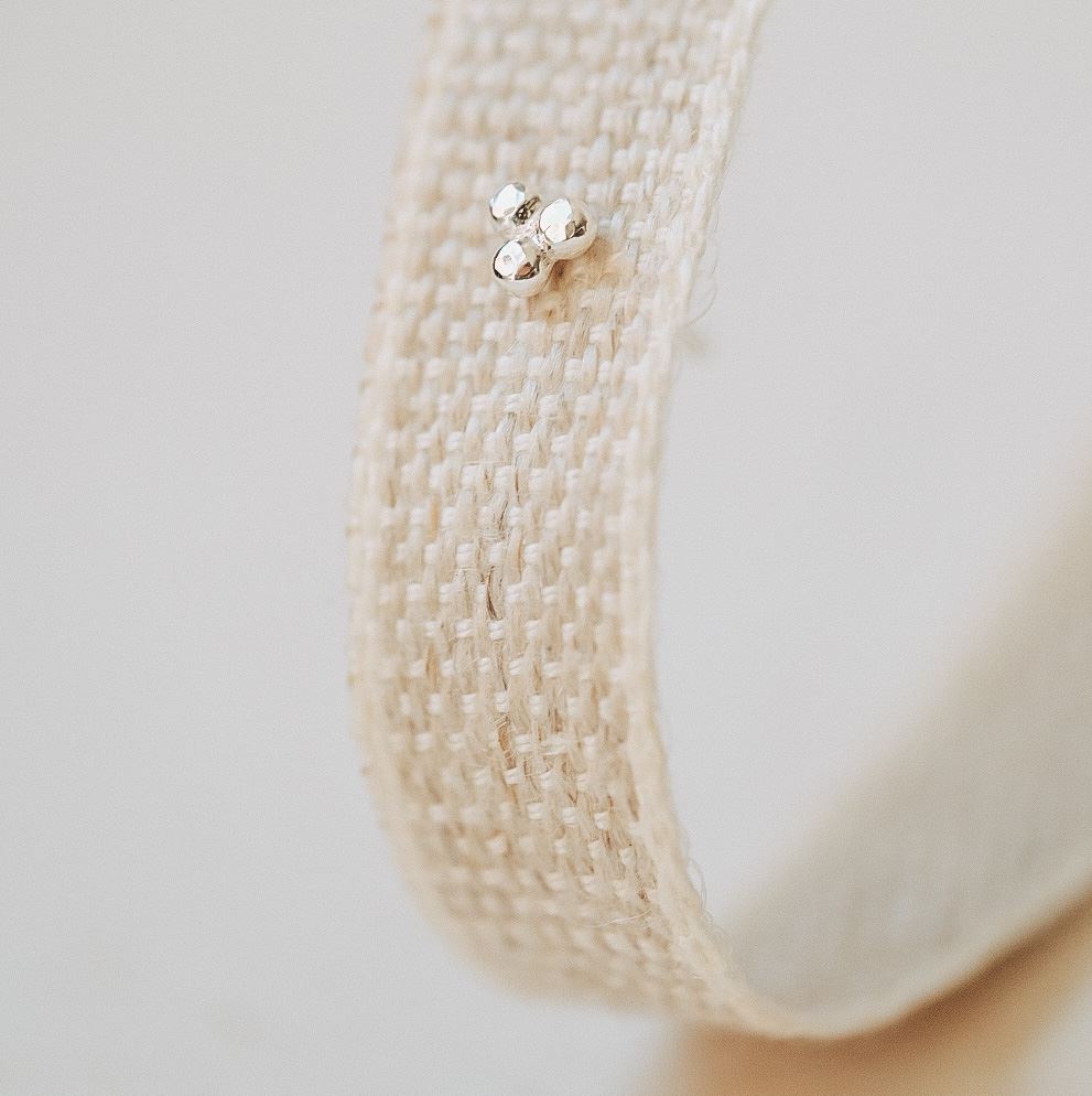 Boucle d'oreille Rose (argent 925)