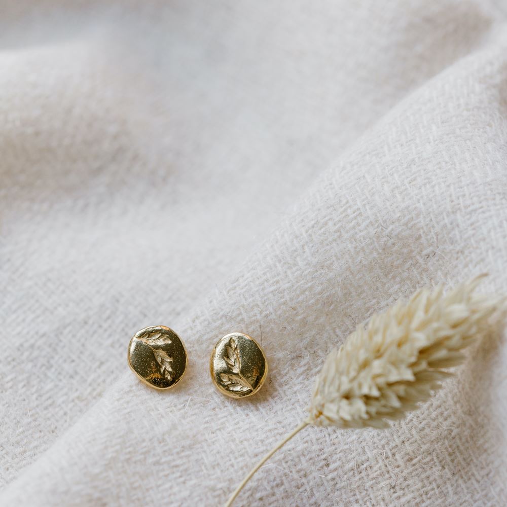 Boucles d'oreilles "Grand-mère Feuillage" (or 18k)