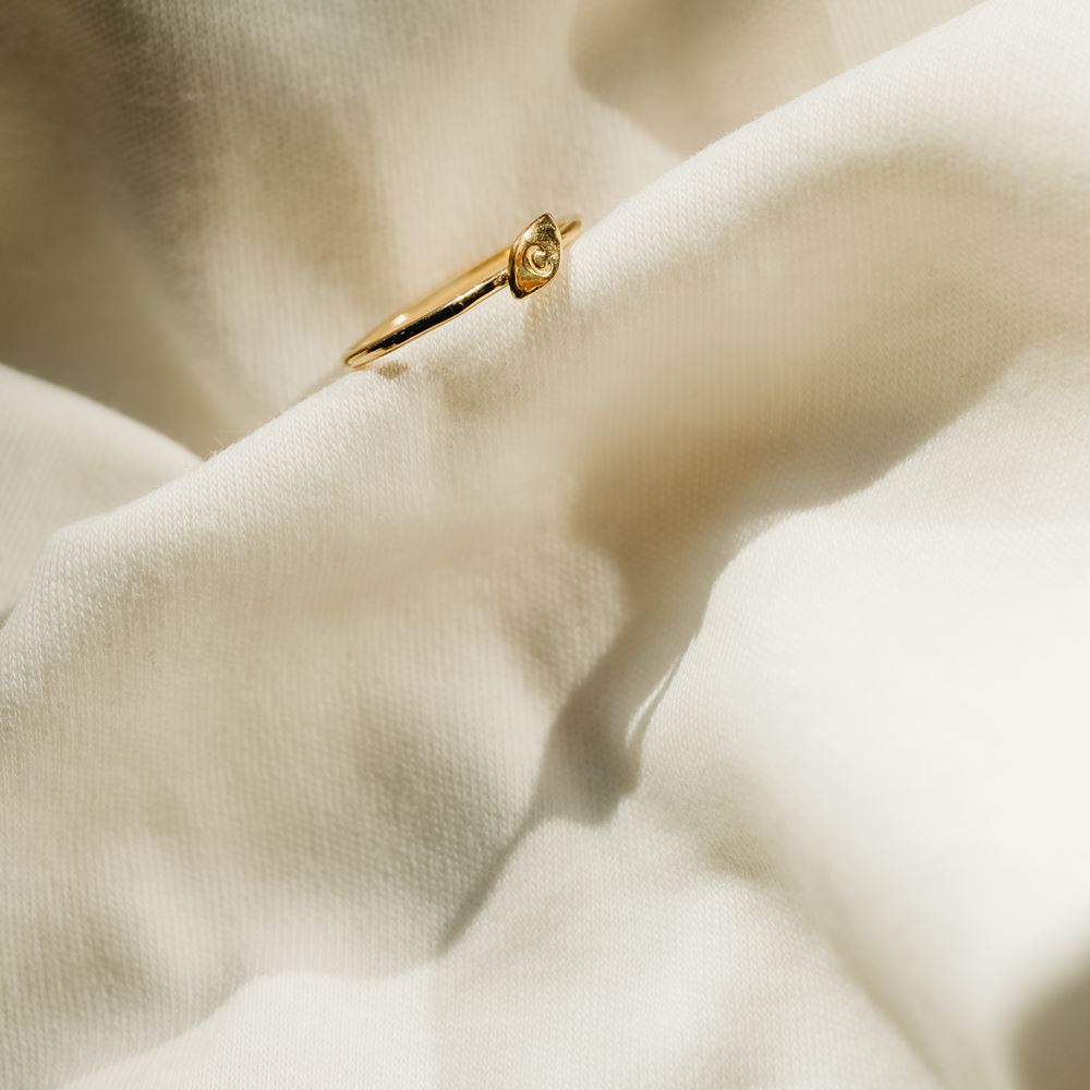 Bague Lettre d'amour n°1 (plaqué or)